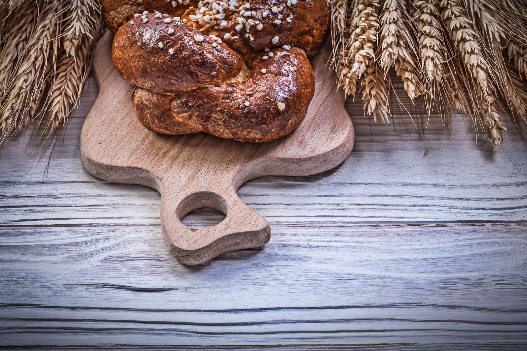 Home-baked bread with crisp crust